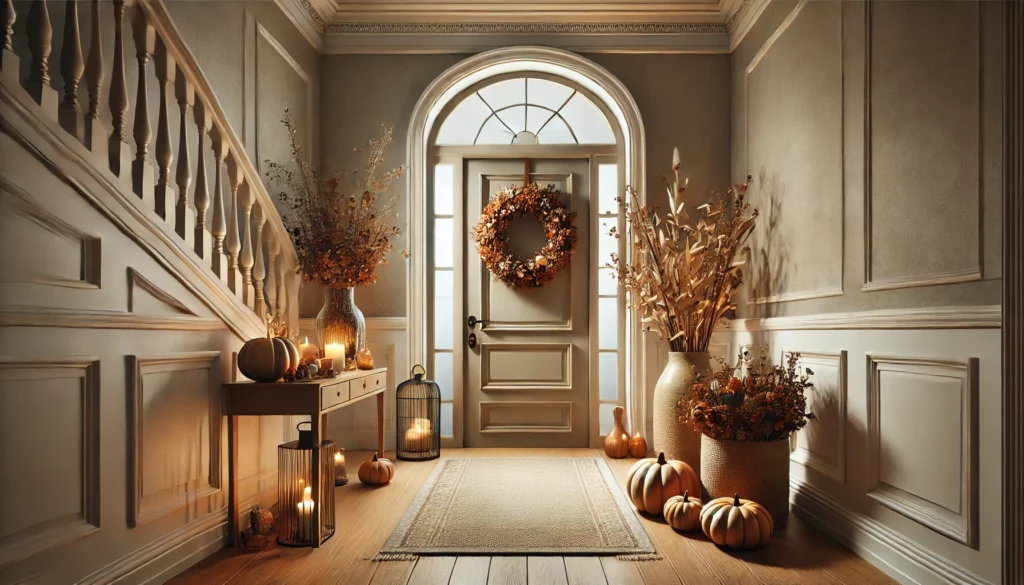 décoration automne entrée maison