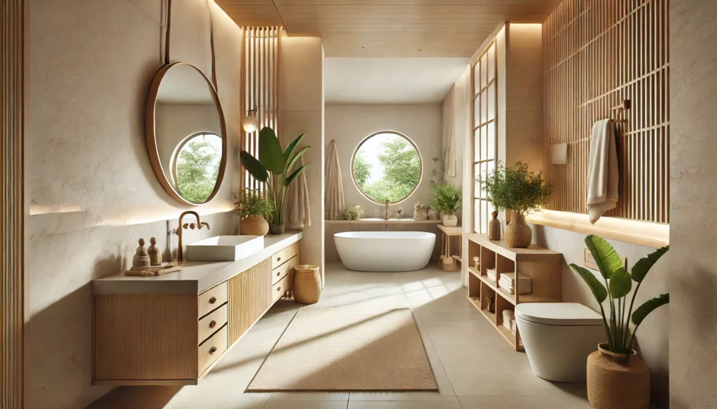 salle de bain japandi