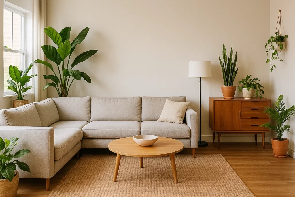 salon vintage plantes