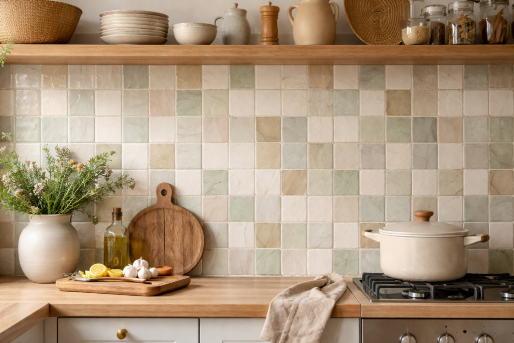 crédence cuisine zellige